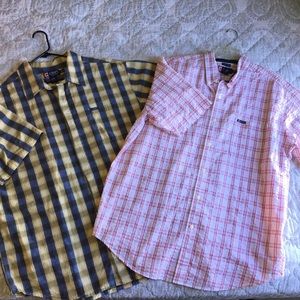 2 Chaps short sleeve button down shirts
